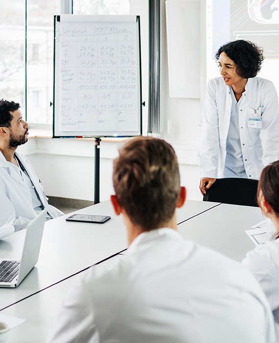 Physicians in a meeting room